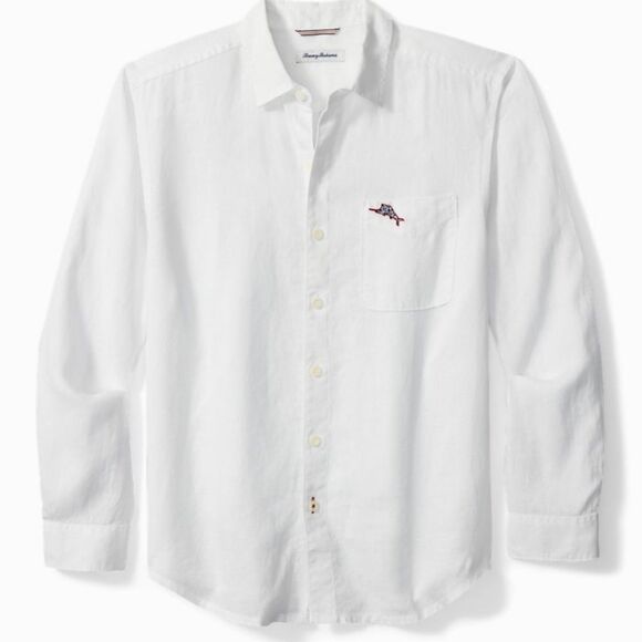 Tommy Bahama Americana Palms Linen Shirt - Picture 3 of 14